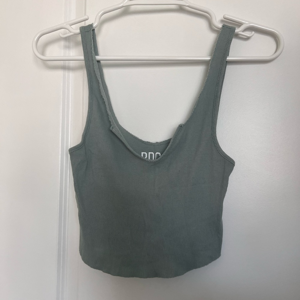 Urban Outfitters Distressed Cotton Cropped Tank